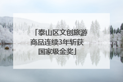 泰山区文创旅游商品连续3年斩获国家级金奖