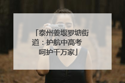 泰州姜堰罗塘街道：护航中高考 呵护千万家