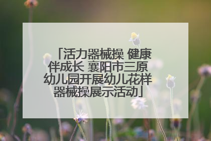 活力器械操 健康伴成长 襄阳市三原幼儿园开展幼儿花样器械操展示活动