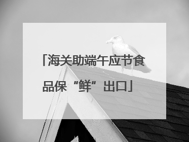 海关助端午应节食品保“鲜”出口