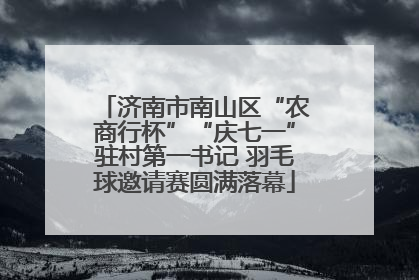 济南市南山区“农商行杯”“庆七一”驻村第一书记 羽毛球邀请赛圆满落幕