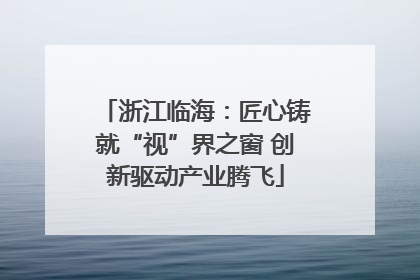 浙江临海：匠心铸就“视”界之窗 创新驱动产业腾飞