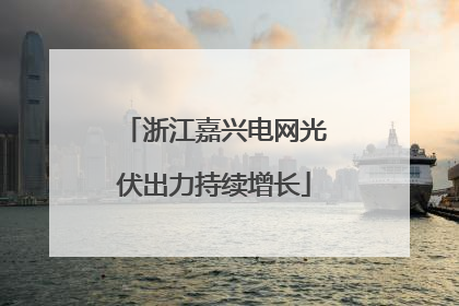 浙江嘉兴电网光伏出力持续增长