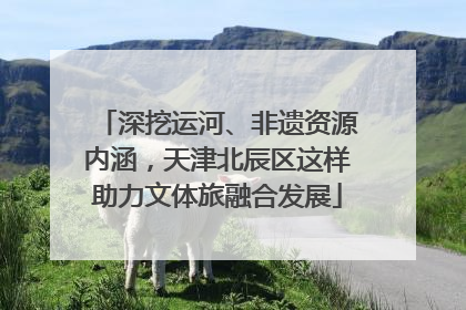 深挖运河、非遗资源内涵，天津北辰区这样助力文体旅融合发展