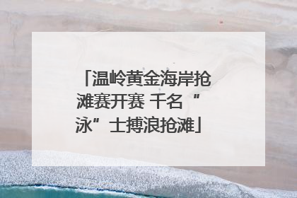 温岭黄金海岸抢滩赛开赛 千名“泳”士搏浪抢滩
