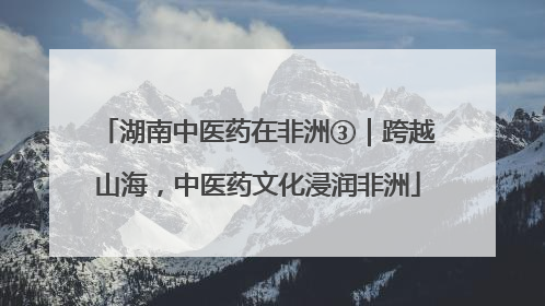 湖南中医药在非洲③｜跨越山海，中医药文化浸润非洲