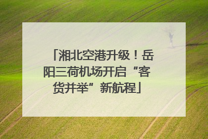 湘北空港升级！岳阳三荷机场开启“客货并举”新航程
