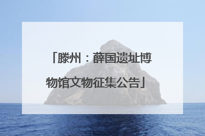 滕州：薛国遗址博物馆文物征集公告