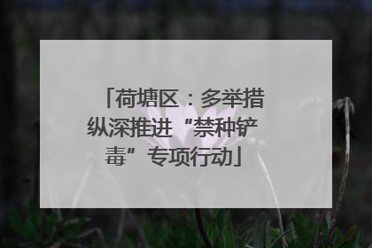 荷塘区：多举措纵深推进“禁种铲毒”专项行动