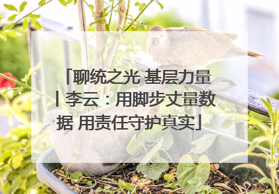 聊统之光 基层力量丨李云：用脚步丈量数据 用责任守护真实