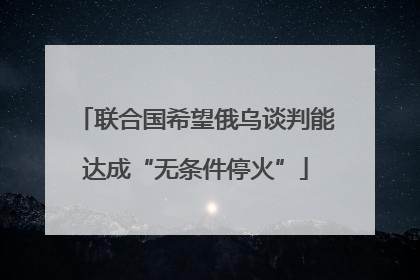 联合国希望俄乌谈判能达成“无条件停火”
