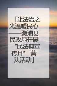 让法治之光温暖民心——溆浦县民政局开展“民法典宣传月” 普法活动