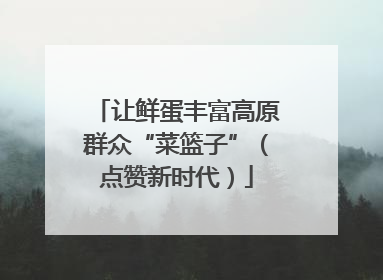 让鲜蛋丰富高原群众“菜篮子”（点赞新时代）