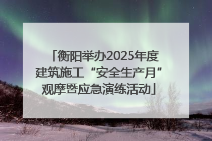 衡阳举办2025年度建筑施工“安全生产月”观摩暨应急演练活动