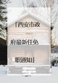 西安市政府最新任免职通知
