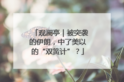 观澜亭｜被突袭的伊朗，中了美以的“双簧计”？