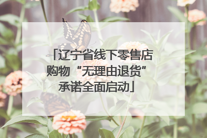 辽宁省线下零售店购物“无理由退货”承诺全面启动