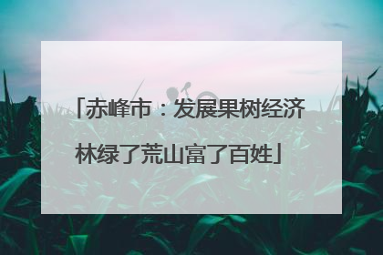 赤峰市：发展果树经济林绿了荒山富了百姓