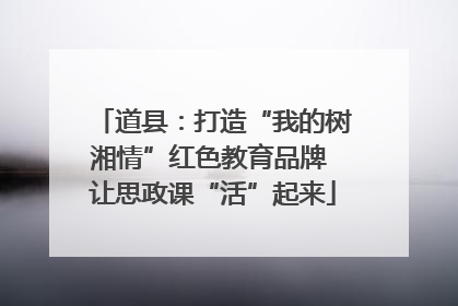 道县：打造“我的树湘情”红色教育品牌 让思政课“活”起来