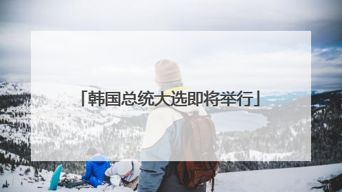 韩国总统大选即将举行