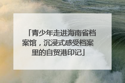 青少年走进海南省档案馆，沉浸式感受档案里的自贸港印记