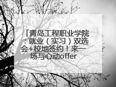 青岛工程职业学院：就业（实习）双选会+校地签约！来一场与心动offer的双向奔赴！
