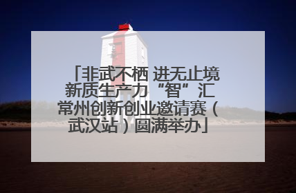 非武不栖 进无止境 新质生产力“智”汇常州创新创业邀请赛（武汉站）圆满举办