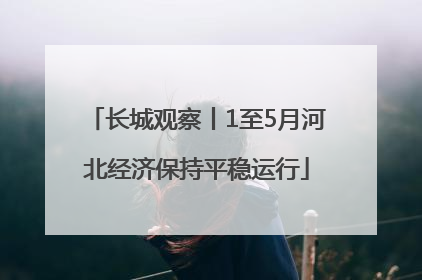 长城观察丨1至5月河北经济保持平稳运行
