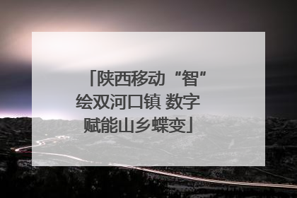 陕西移动“智”绘双河口镇 数字赋能山乡蝶变