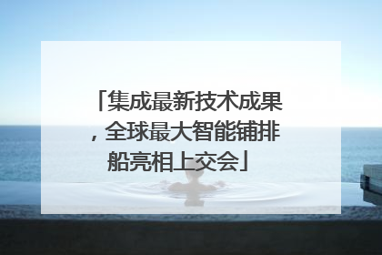 集成最新技术成果，全球最大智能铺排船亮相上交会
