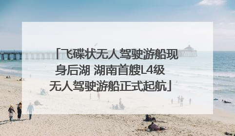 飞碟状无人驾驶游船现身后湖 湖南首艘L4级无人驾驶游船正式起航