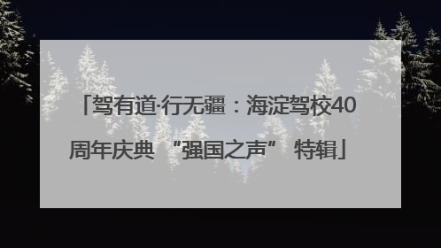 驾有道·行无疆：海淀驾校40周年庆典 “强国之声” 特辑