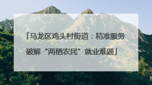 马龙区鸡头村街道：精准服务破解“两栖农民”就业难题