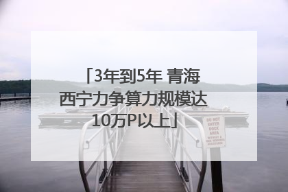 3年到5年 青海西宁力争算力规模达10万P以上