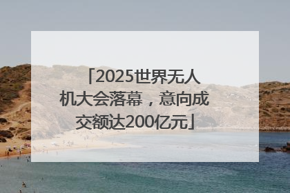 2025世界无人机大会落幕，意向成交额达200亿元