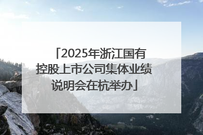 2025年浙江国有控股上市公司集体业绩说明会在杭举办