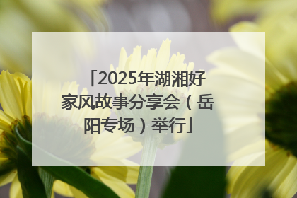 2025年湖湘好家风故事分享会（岳阳专场）举行