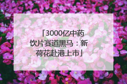 3000亿中药饮片赛道黑马：新荷花赴港上市