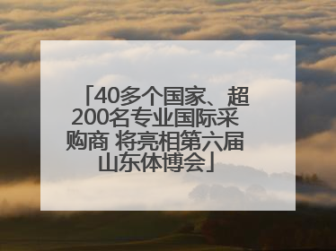 40多个国家、超200名专业国际采购商 将亮相第六届山东体博会