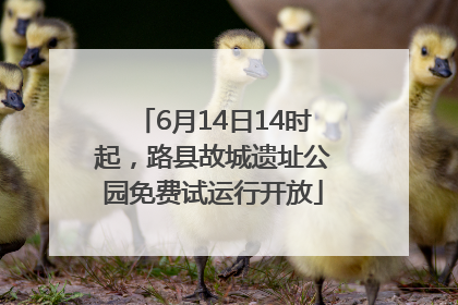 6月14日14时起，路县故城遗址公园免费试运行开放