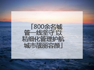 800余名城管一线坚守 以精细化管理护航城市靓丽容颜